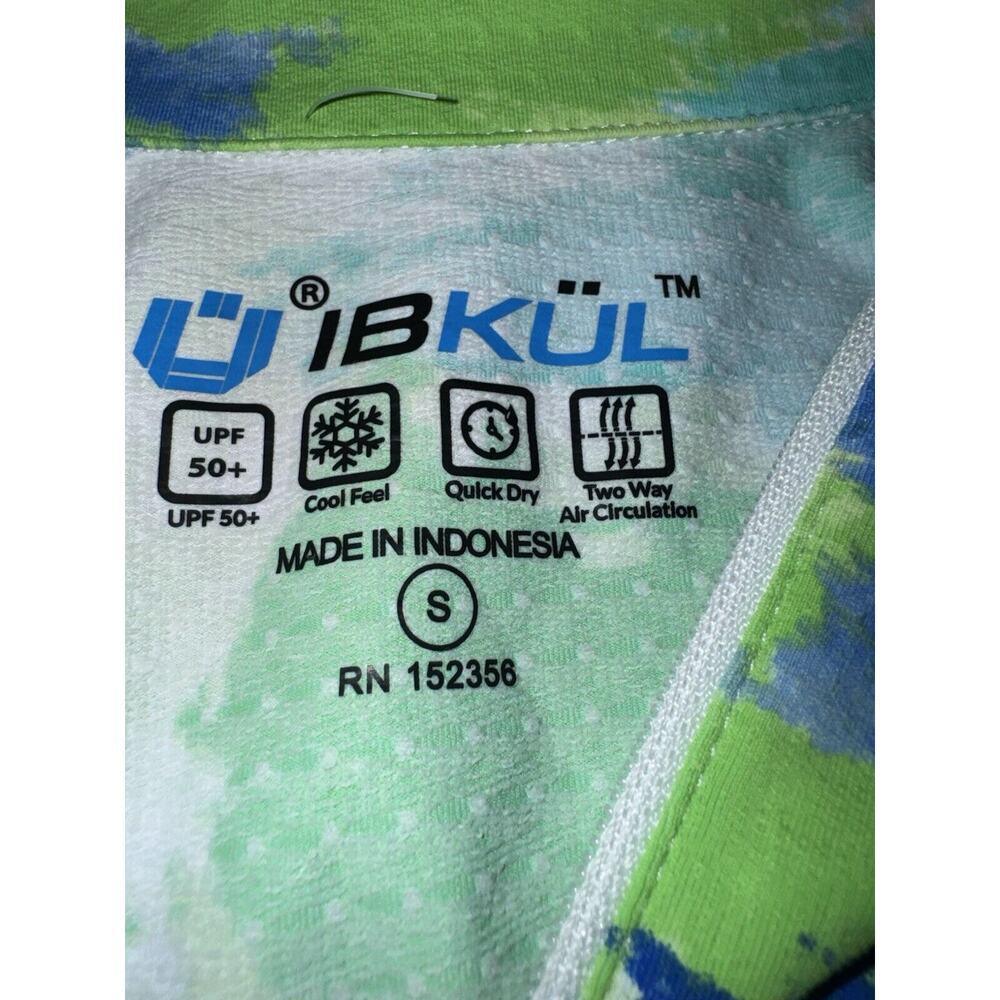 IBKUL Golf Women’s 1/4 Zip Green Blue Top Cool UPF Sleeveless Size S Small Multi - Picture 5 of 5